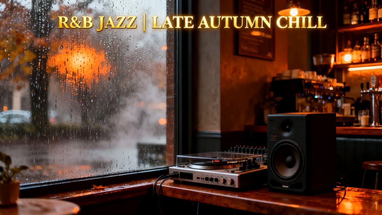 Warm RnB Jazz for Deep November Focus | Smooth Rainy Café Night Ambience