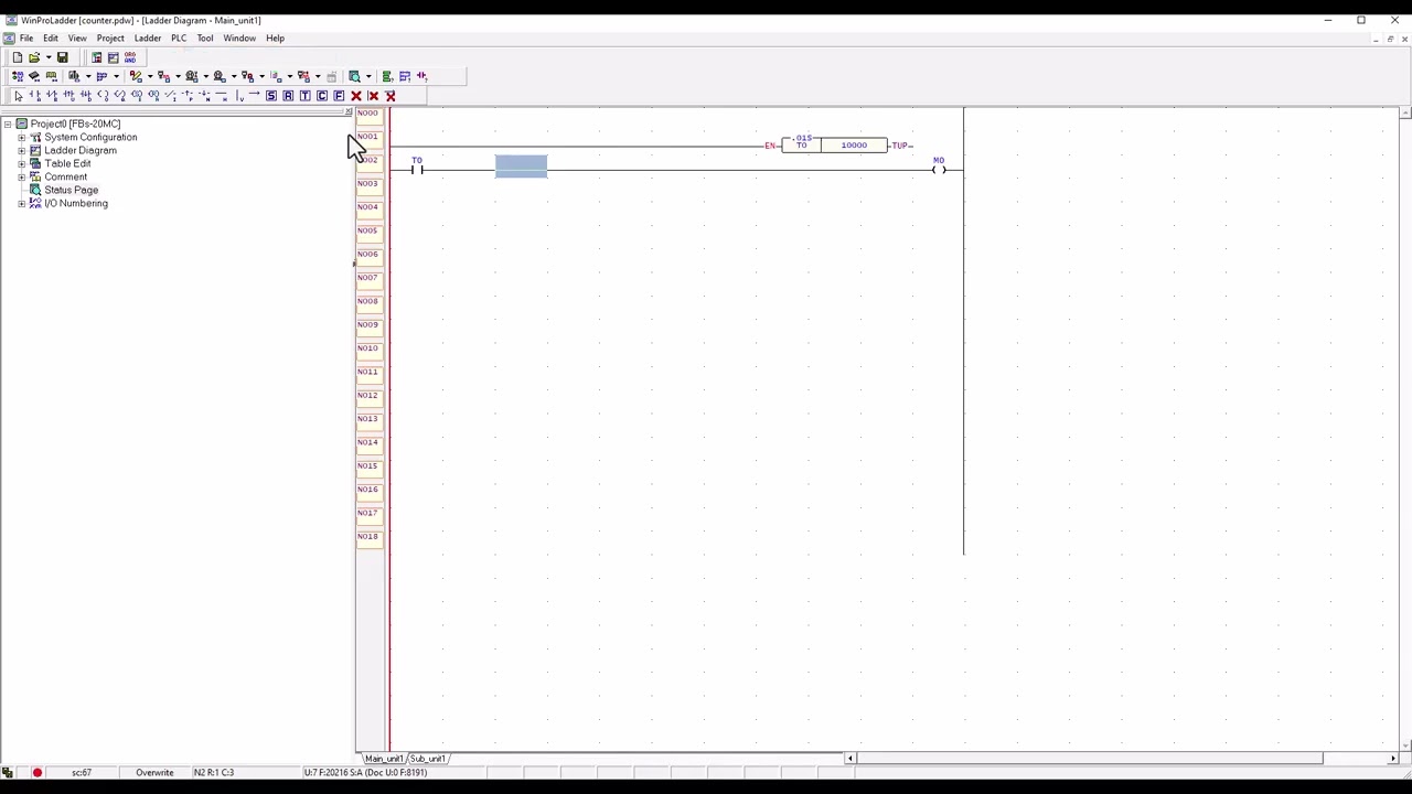 PLC Basic 1:Timer WinProLadder Fatek