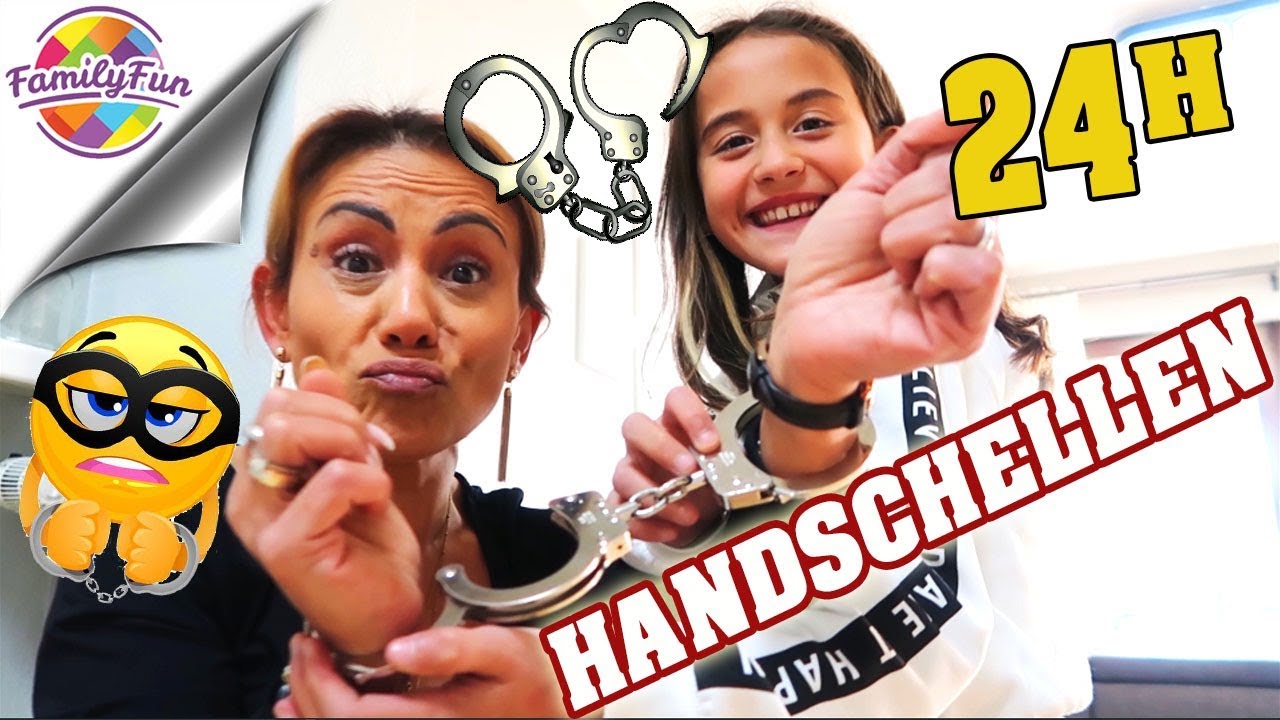 24 STUNDEN mit  HANDSCHELLEN GEFESSELT 😆- zu KRASS HILFEE! - Family Fun