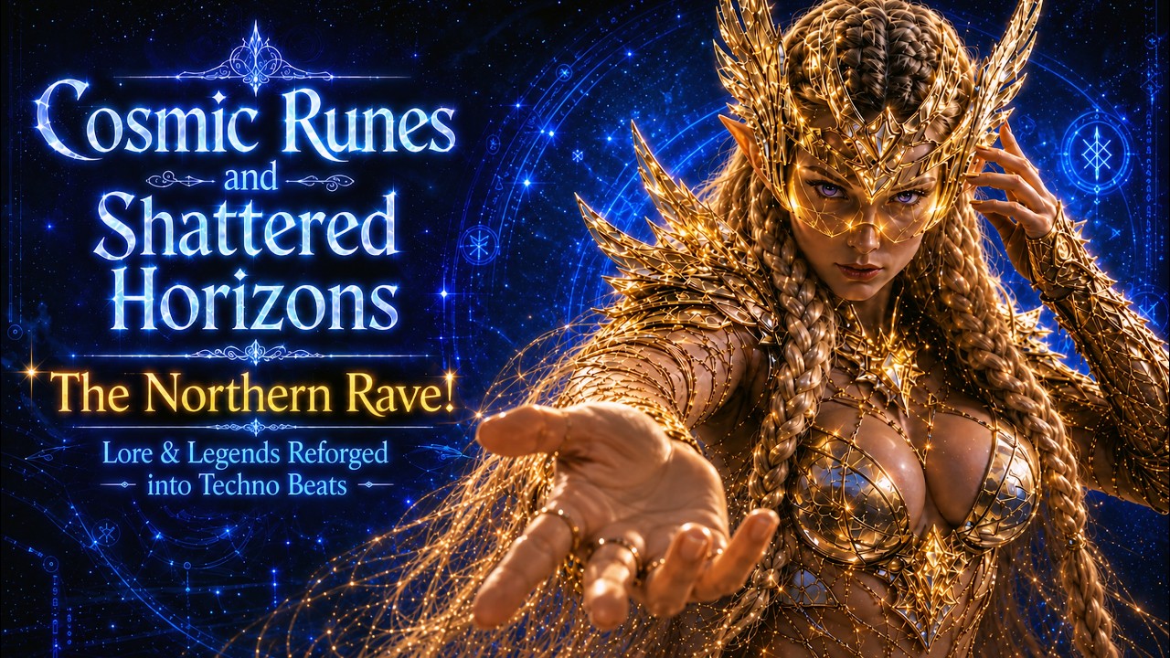 🌌 Cosmic Runes and Shattered Horizons: The Northern Rave! Techno Lore & Legends