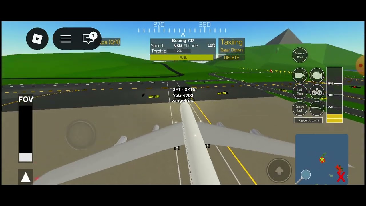 Flying the 707 in PTFS 