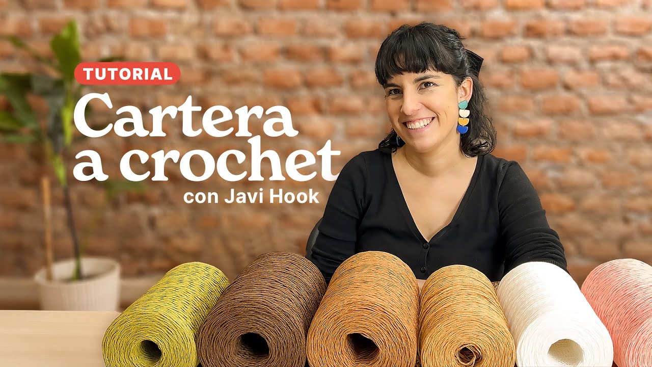 Cómo tejer una cartera con rafia de papel torcido: crochet básico con Javiera de @JaviHook