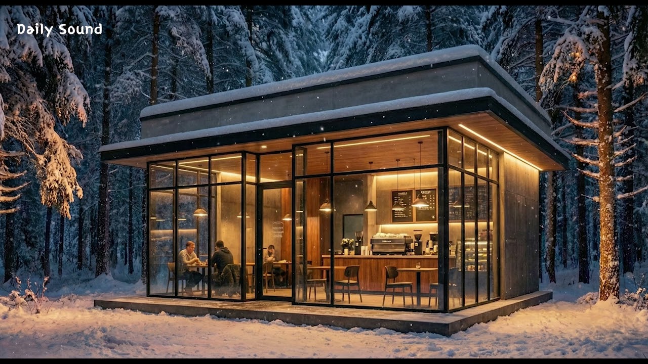 Winter Cafe Playlist ☕ Snowy Coffee Shop Jazz & Cozy Piano BGM