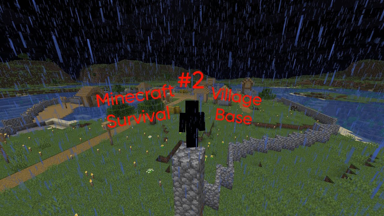 Minecraft survival, Village Base! #2