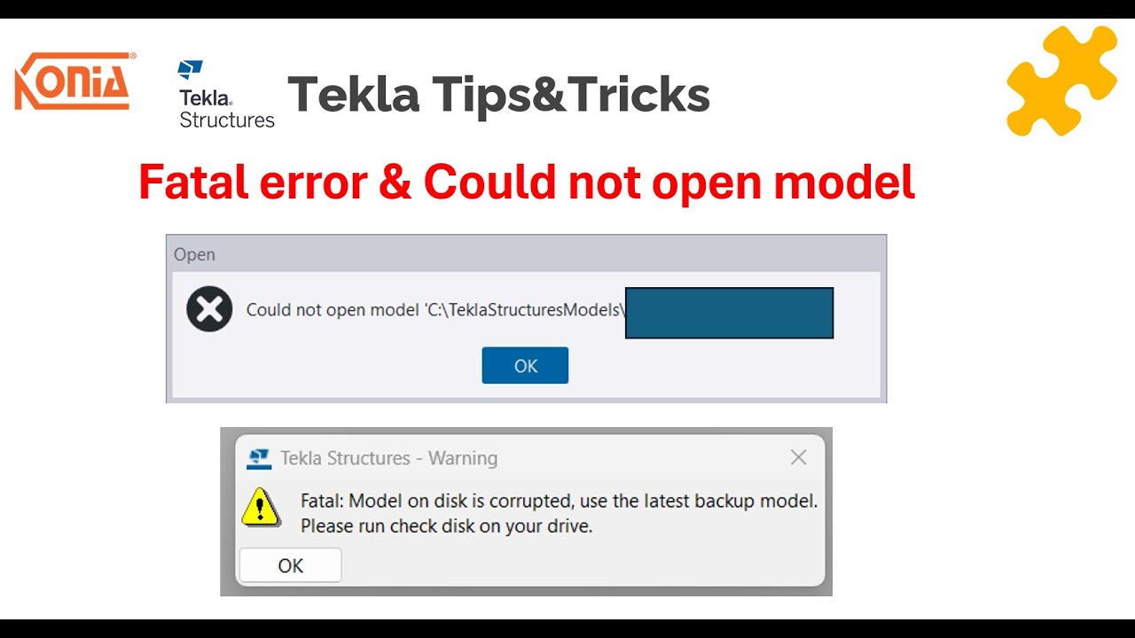 Tekla Tip #126 - Lỗi Fatal Error Model trong Tekla Structures