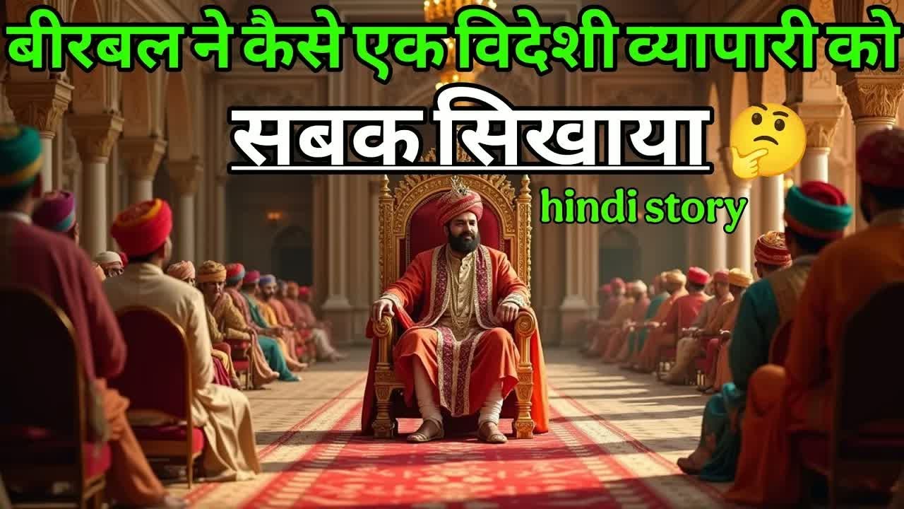 बीरबल ने कैसे एक विदेशी व्यापारी को सबक सिखाया ｜ akbar birbal ki kahani ｜ majedar story ｜kahaniya｜.