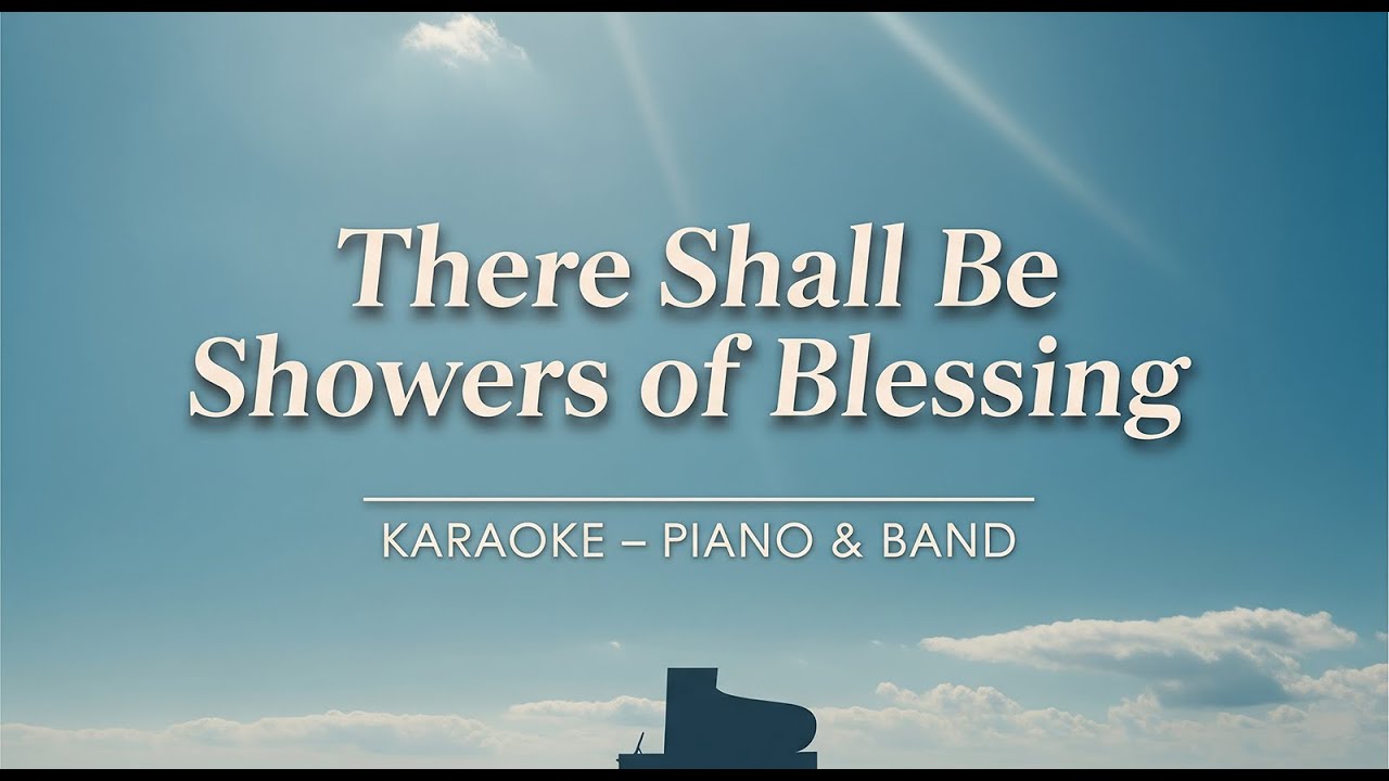There Shall Be Showers of Blessing – Karaoke in English (Piano & Band, Sing Along + Lyrics)