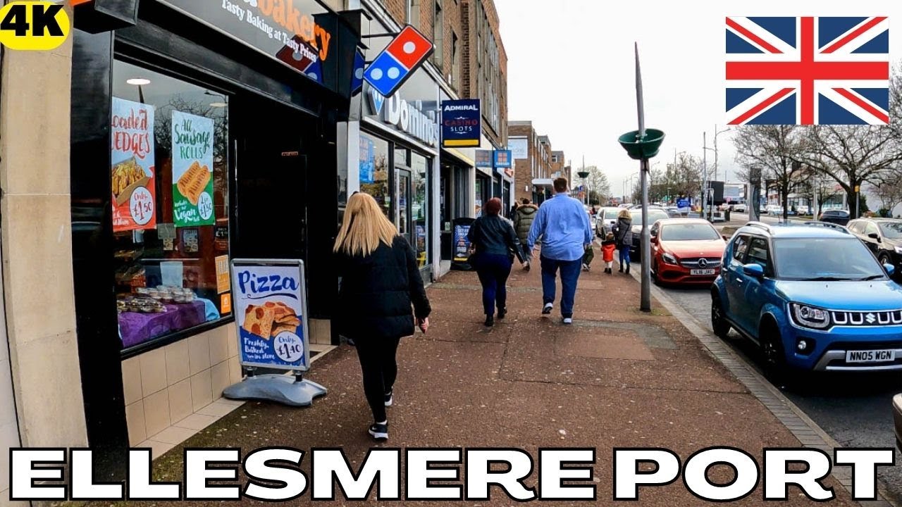 Walk in ELLESMERE PORT England 4k