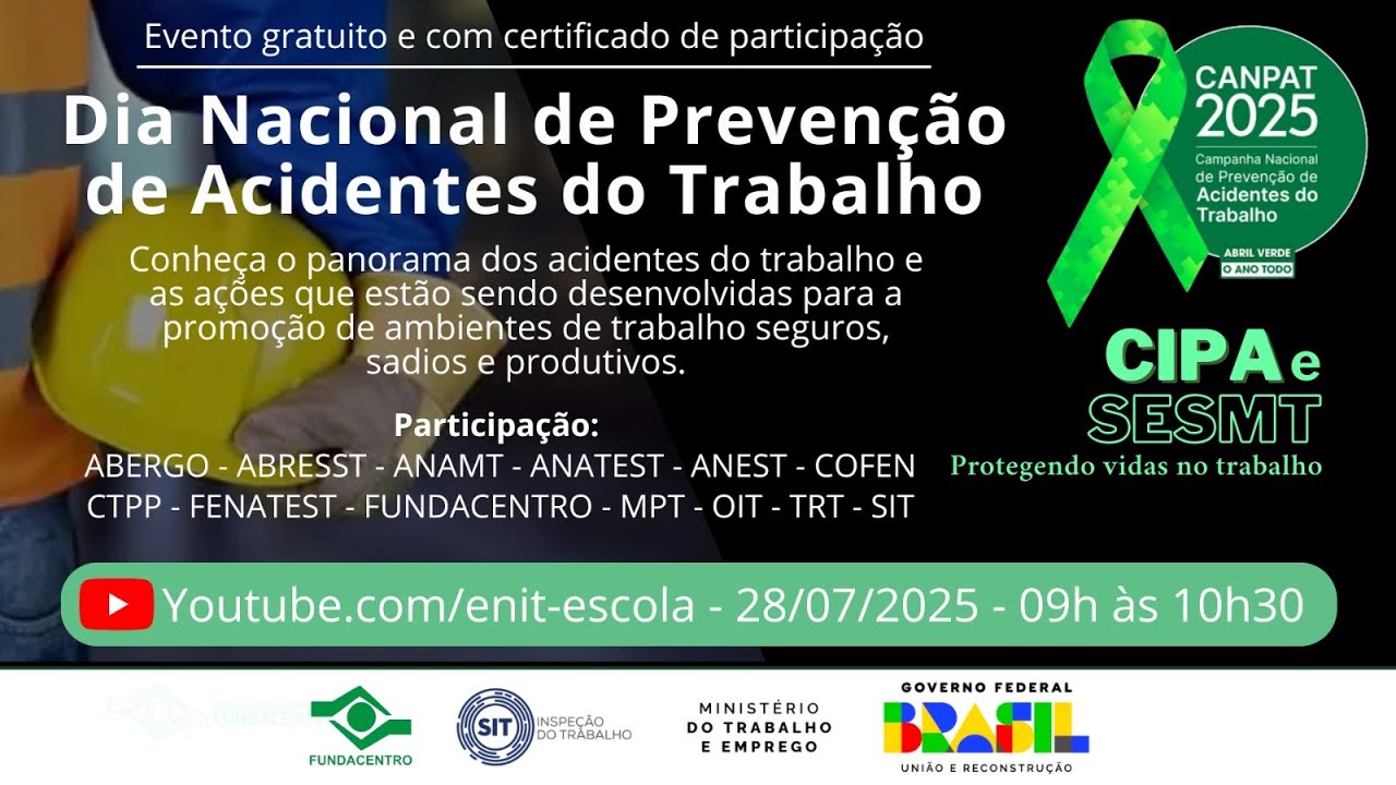 Dia Nacional de Prevenção de Acidentes do Trabalho - Canpat 2025