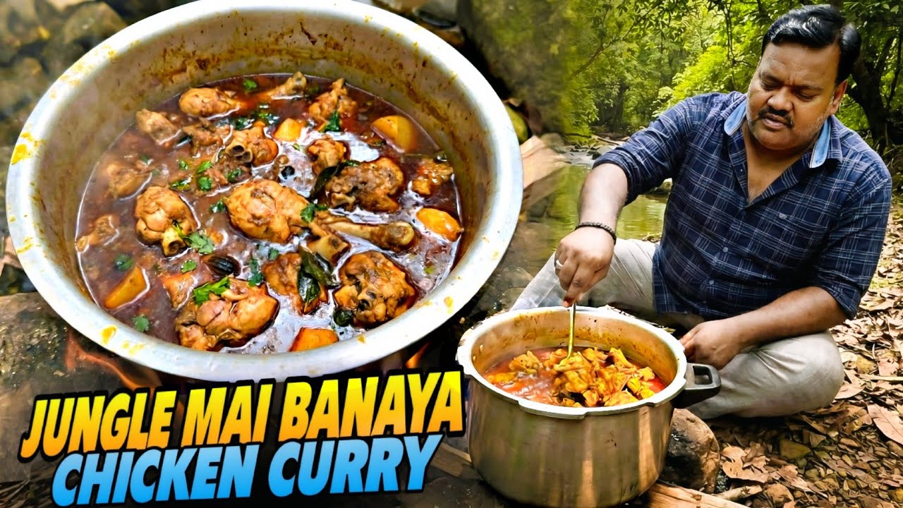 Aaj Banega Himachal Ka Jungle Mai Desi Chicken Curry 😋 