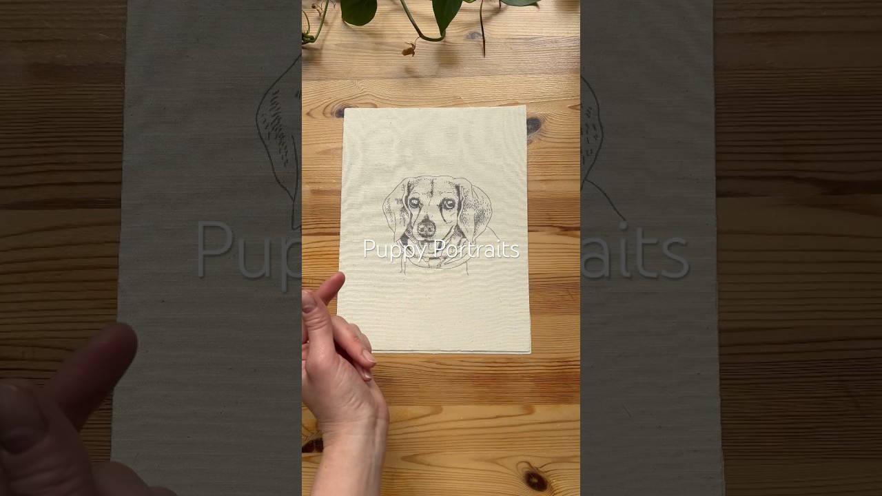 Puppy Portraits | DIY Embroidery Art by Hannah Lamar Studio