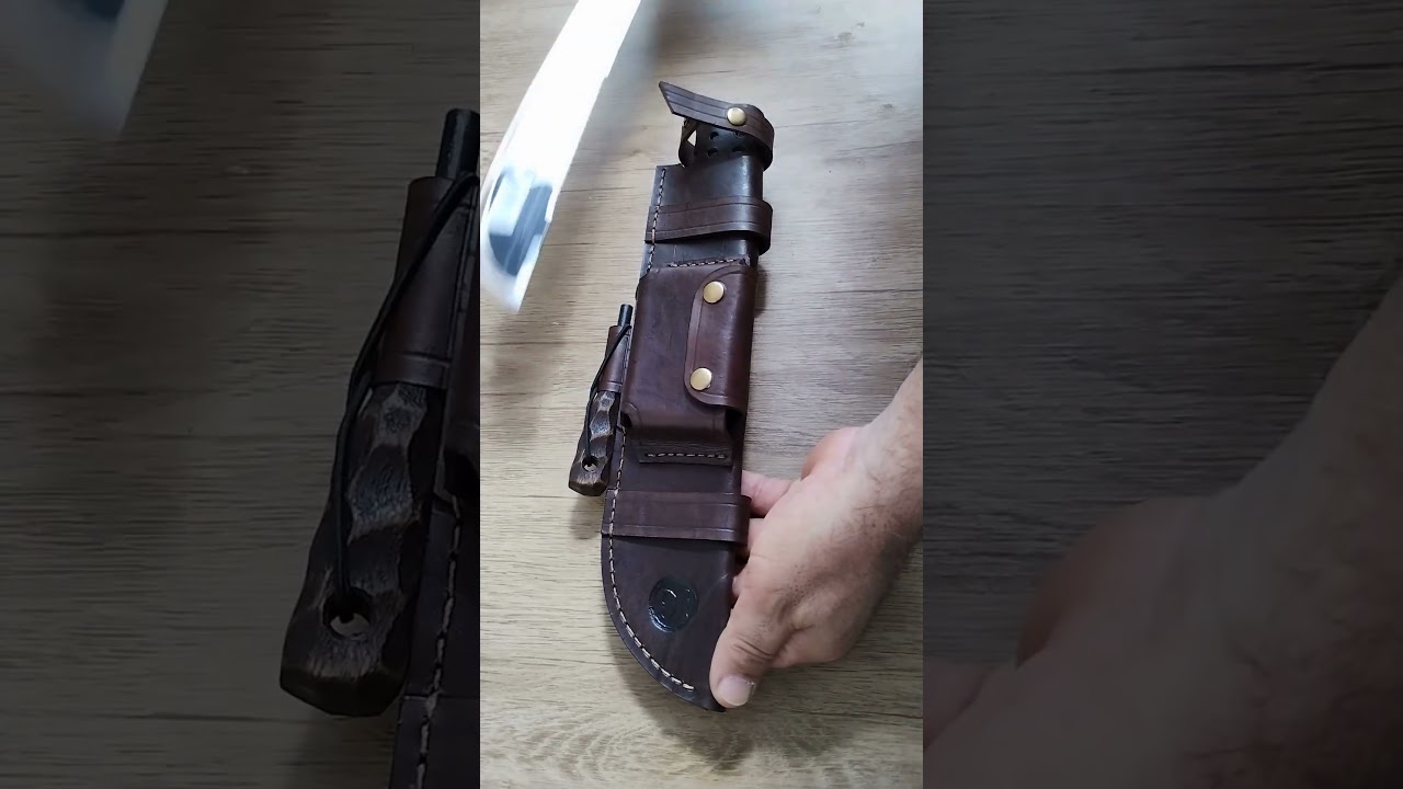 FAC&Atilde;O TRAMONTINA com Bainha de COURO ARTESANAL 🔥 ESSE KIT &Eacute; PARA QUEM TEM BOM GOSTO! #Faca #diy