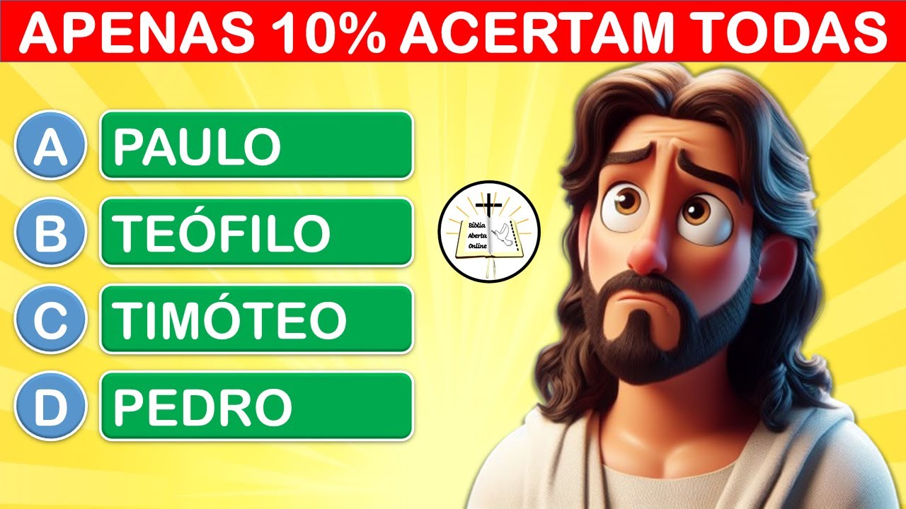 20 PERGUNTAS BÍBLICAS SOBRE O NOVO TESTAMENTO - QUIZ BÍBLICO