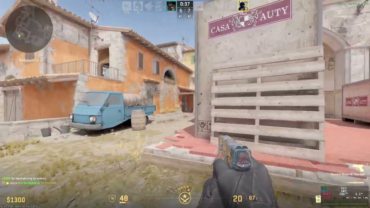 Statistiquement parlant... 1v5 t-side pistol round inferno