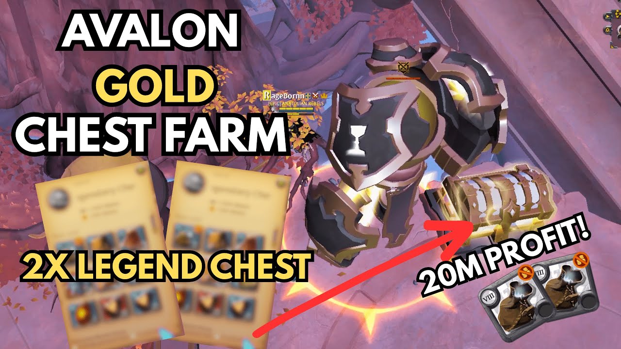Albion Online - Avalon Gold Farm 20m Profit! 💰 (Legendary Chest?)