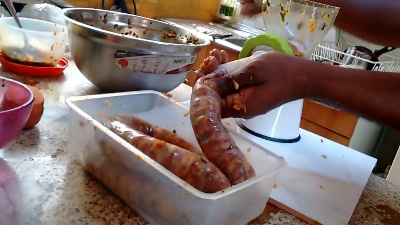 Elaboración de chorizo casero.
