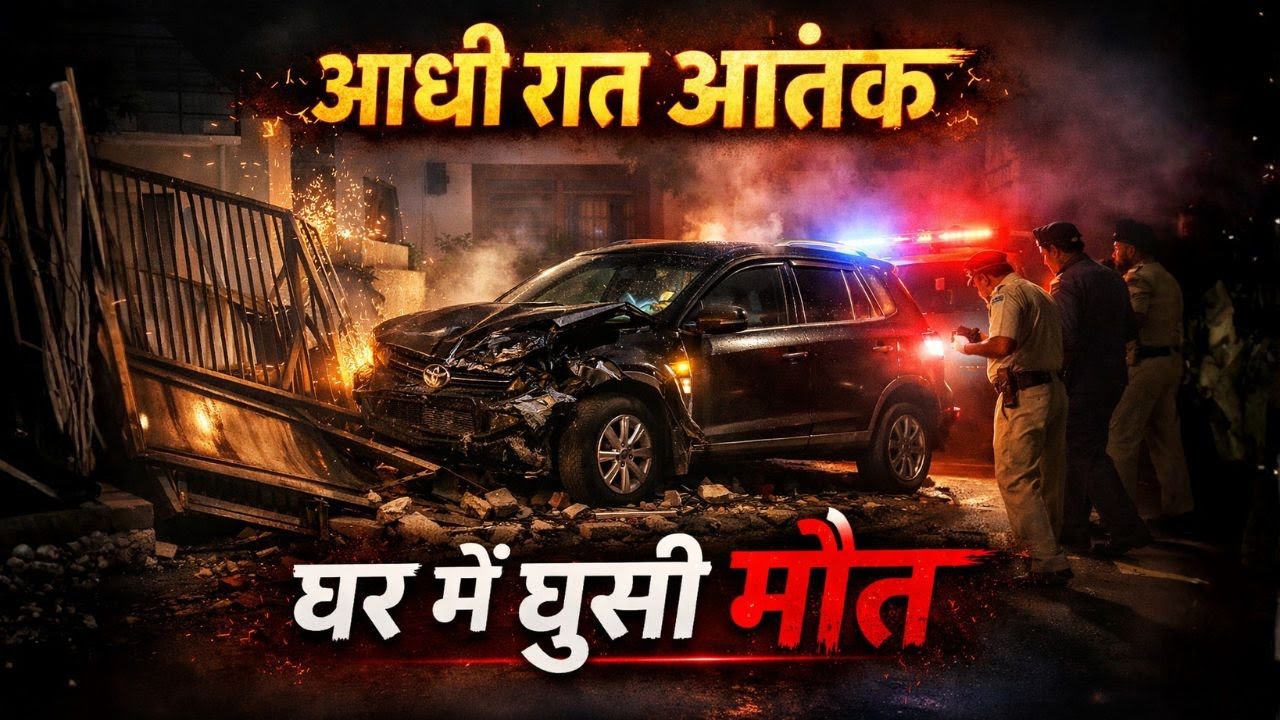 उदयपुर में आधी रात हादसा या नशे में कानून की हत्या? गेट तोड़कर घर में घुसी तेज़ रफ्तार कार , शराब की