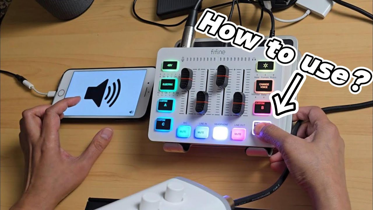 [Showcase] of How to use the Custom Buttons on FIFINE Gaming Audio Mixer SC3 and Record Custom Sound