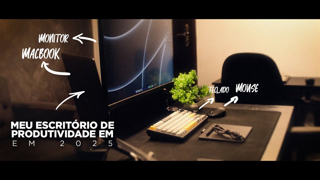 MEU ESCRITÓRIO/SETUP DE PRODUTIVIDADE EM 2025!