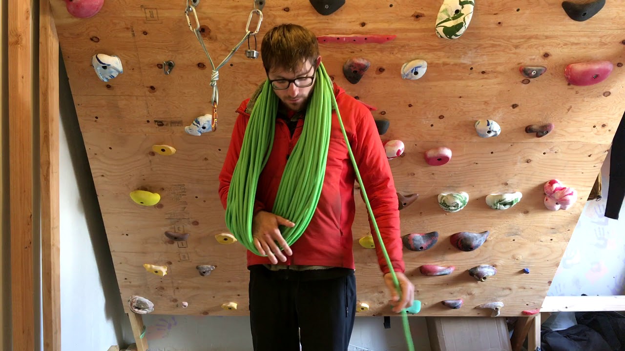Rock Climbing Rope Coiling - Round Coil or Mounatineer's Coil