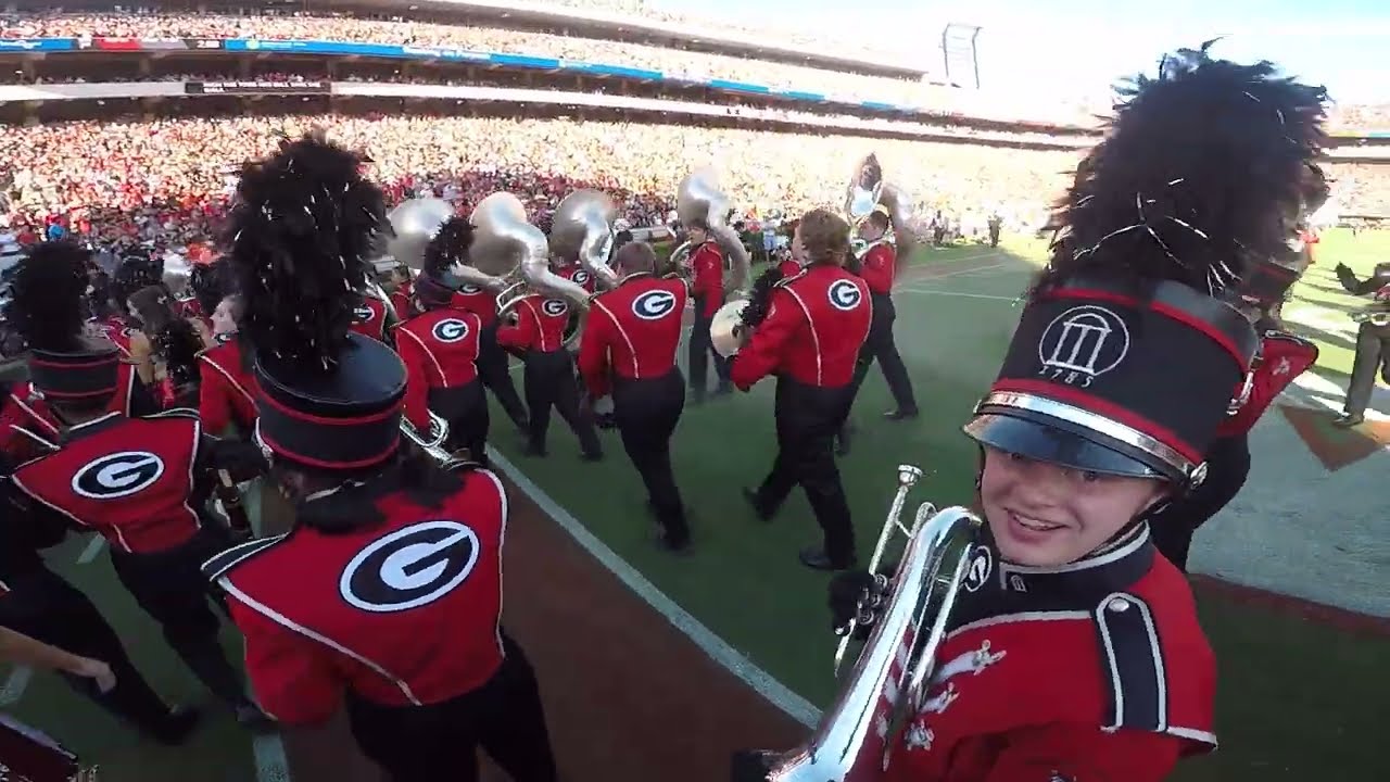 2023 UGA Redcoat Marching Band - Baritone Cam (UT-Martin Pregame)
