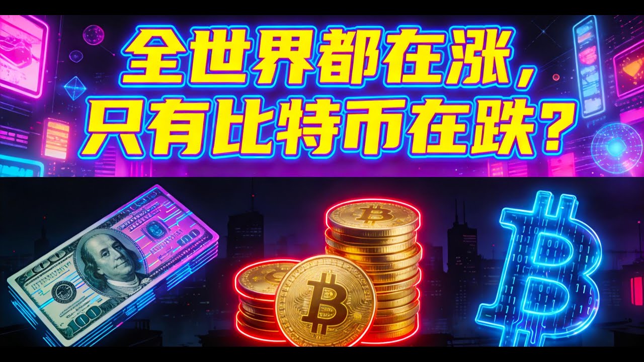 全世界都在涨，只有比特币在跌？ETF 不买了，资金去买黄金了，比特币危险了吗？美联储 + 日本 + 白宫，三把刀同时砍向比特币