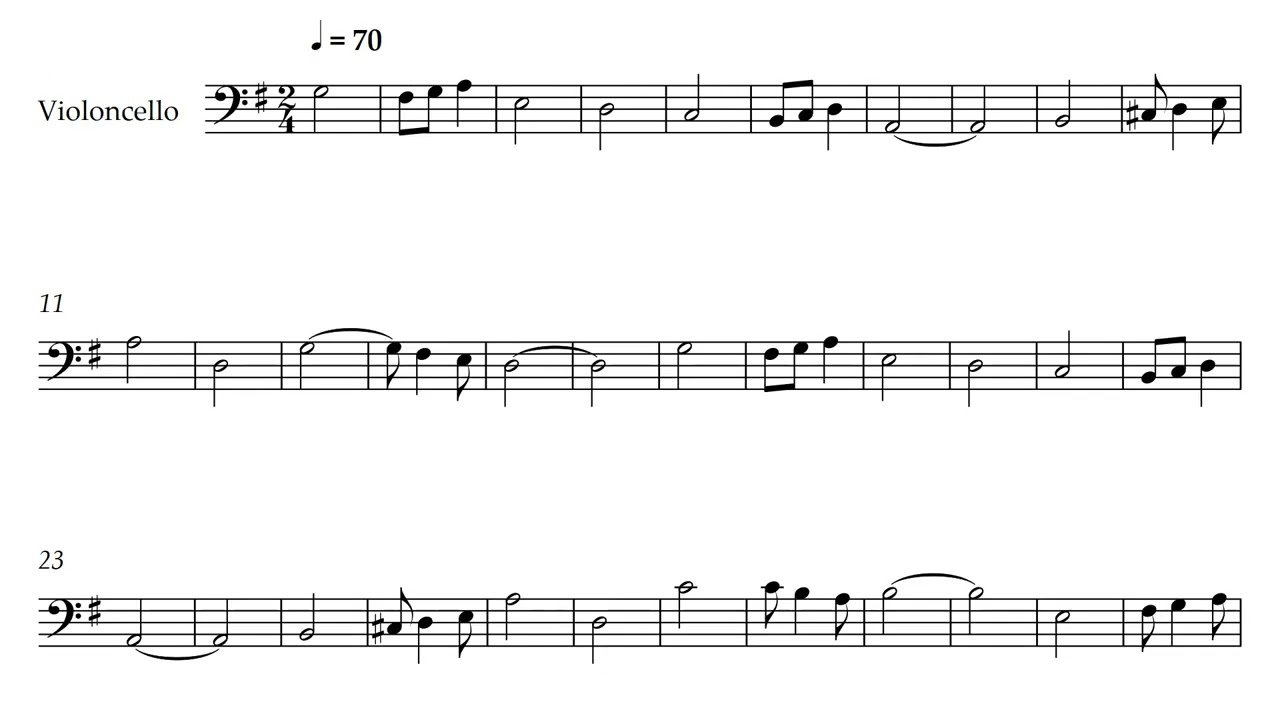 Pomp and Circumstance March No 1 | Cello Sheet Music