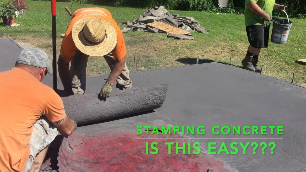 How hard is stamping concrete????  part 1