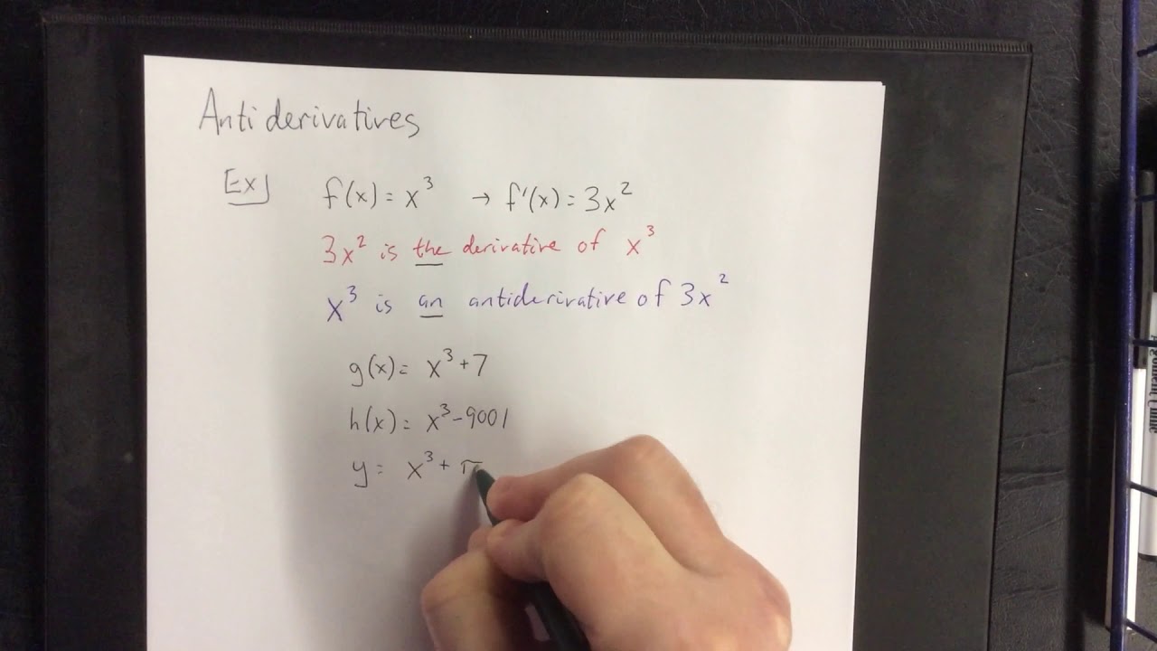 Introduction to antiderivatives