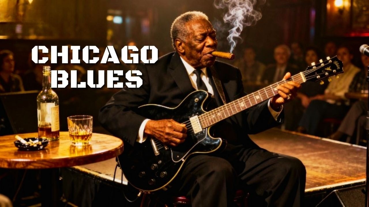 Slow Chicago Blues  | Whiskey, Cigars, and Midnight Vibes