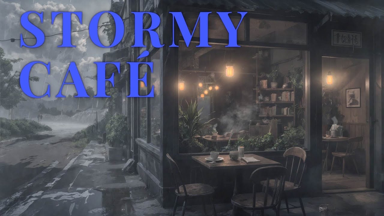 Stormy Café ☕🌧️ | Dark Lofi Beats for Focus & Calm