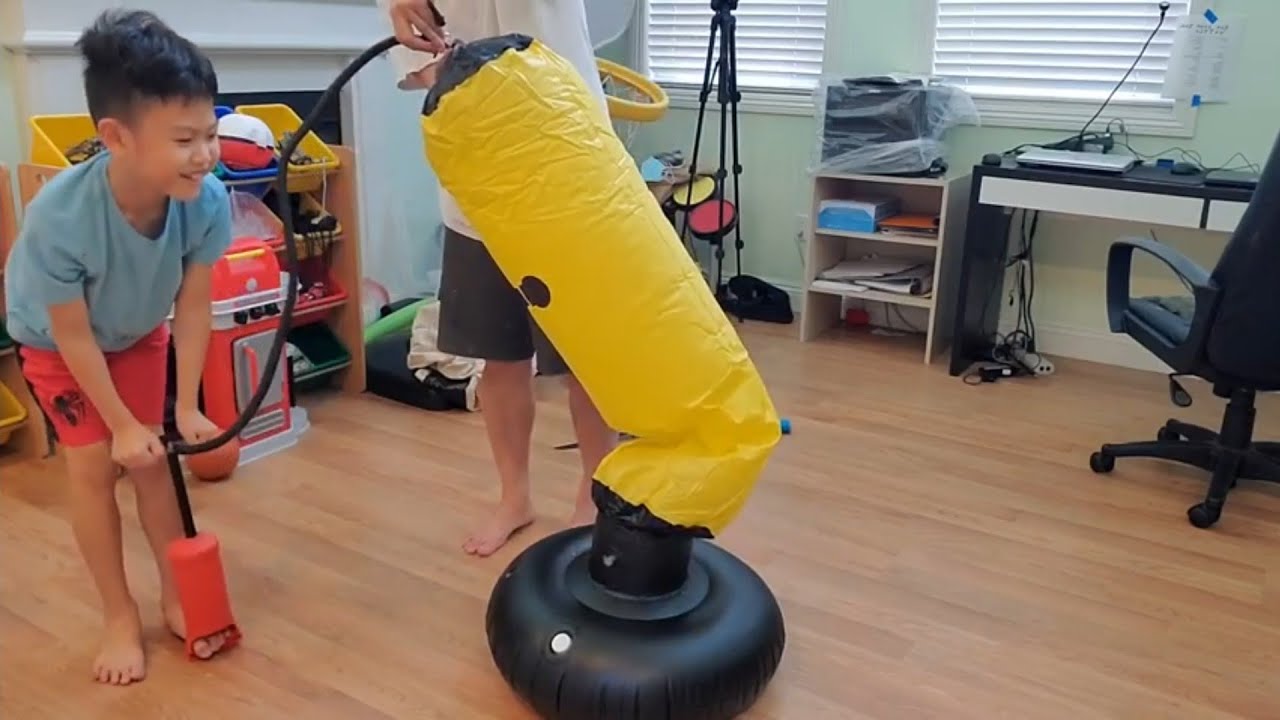 Inflatable punching bag