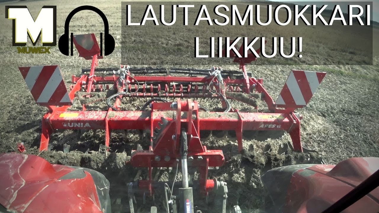 Lautasmuokkarille kyydit Valtra C150:ll&auml; - Unia Ares XL