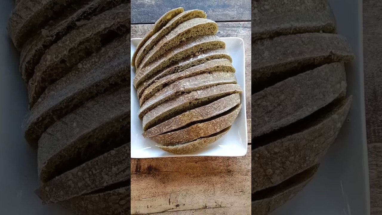 how to slap and fold; sourdough bread (with 14% spinach leaves)
