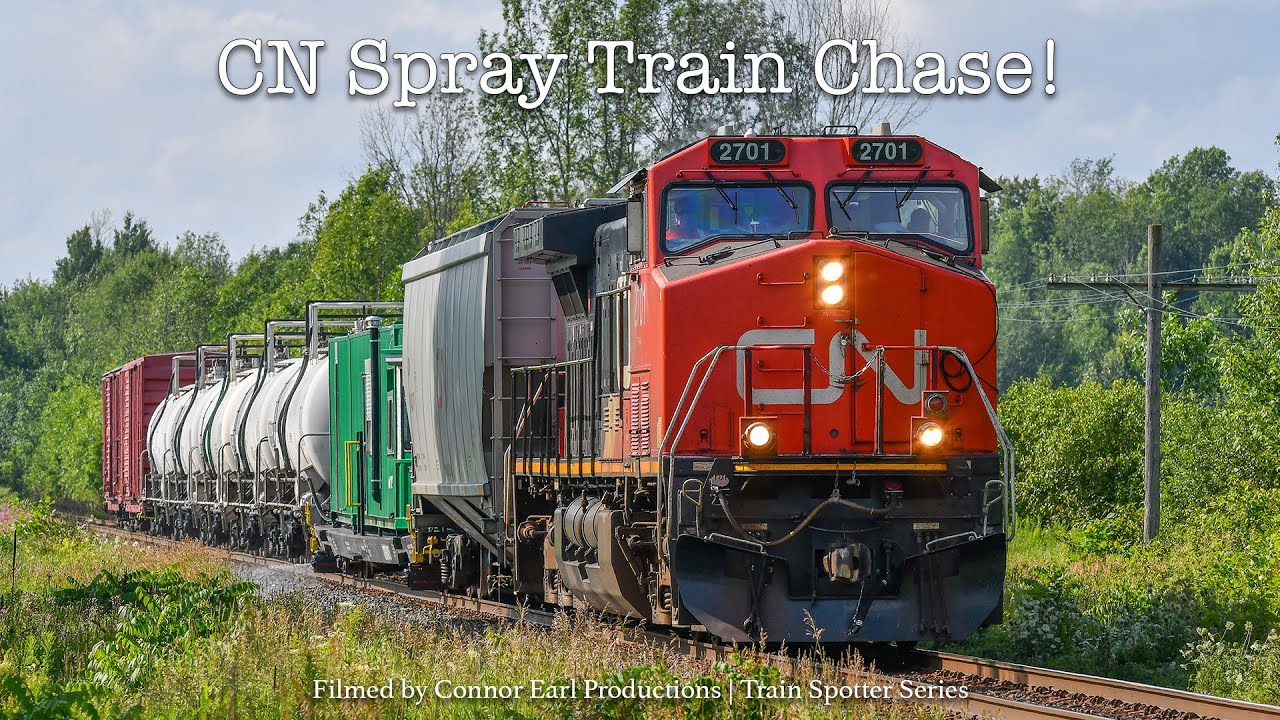 CN Spray Train Chase!!