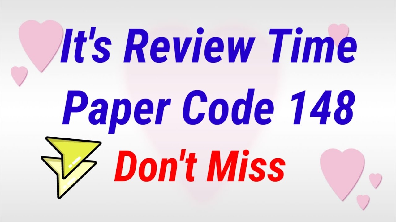 Paper Code 148 Analysis(How to Answer With in Time?)Download Link APTC Vol II Contents