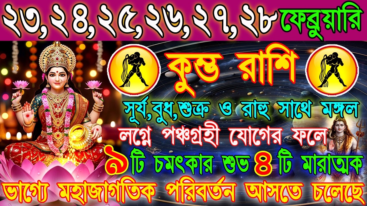 কুম্ভ রাশি 23–28 ফেব্রুয়ারি | নতুন সূচনা নাকি পুরনো সমস্যার সমাধান? | কাজ-অর্থ-প্রেম | Aquarius