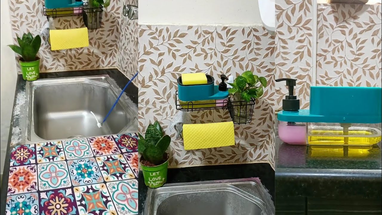 Kitchen sink organisation | space saving organisers | kitchen makeover | meesho organisers
