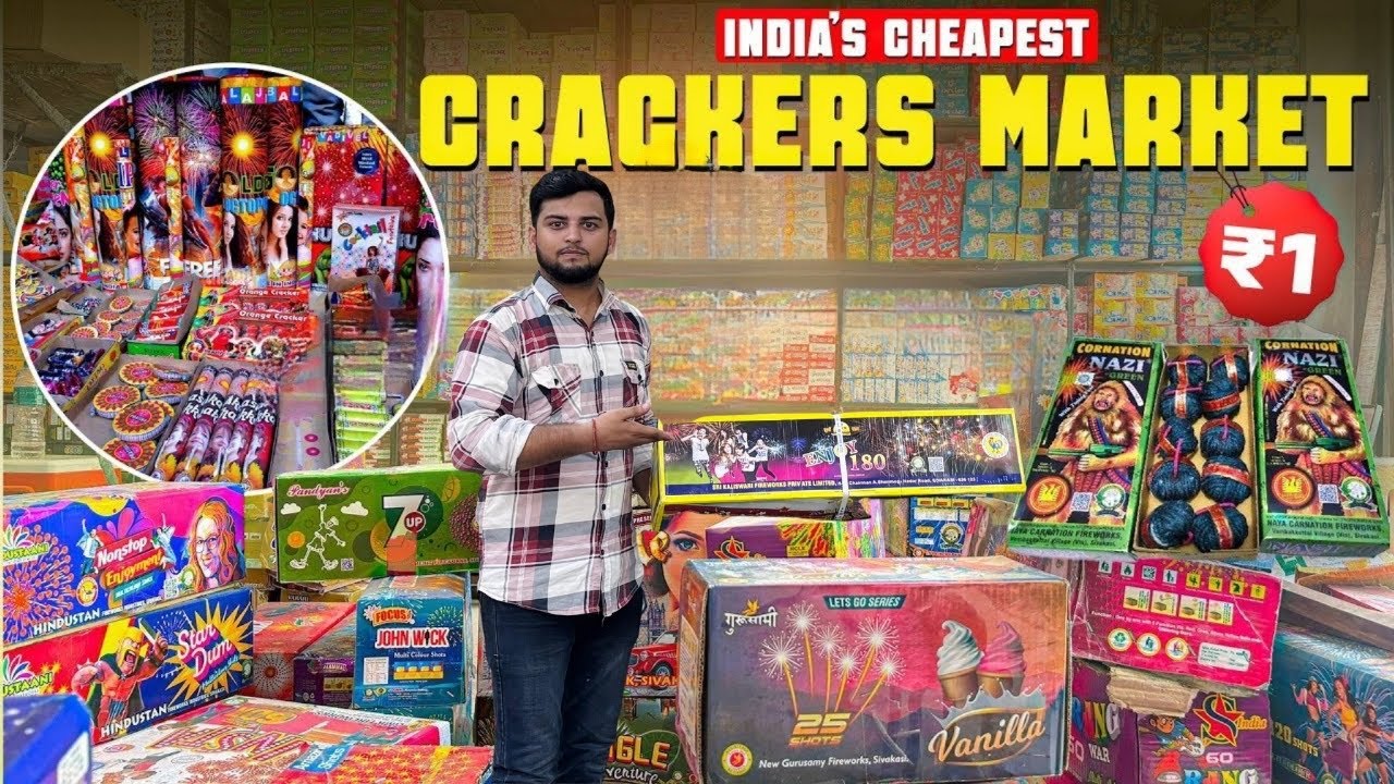 Cheapest Crackers Market 🔥😱- Flat 90% Off | Firecrackers Factory 2025