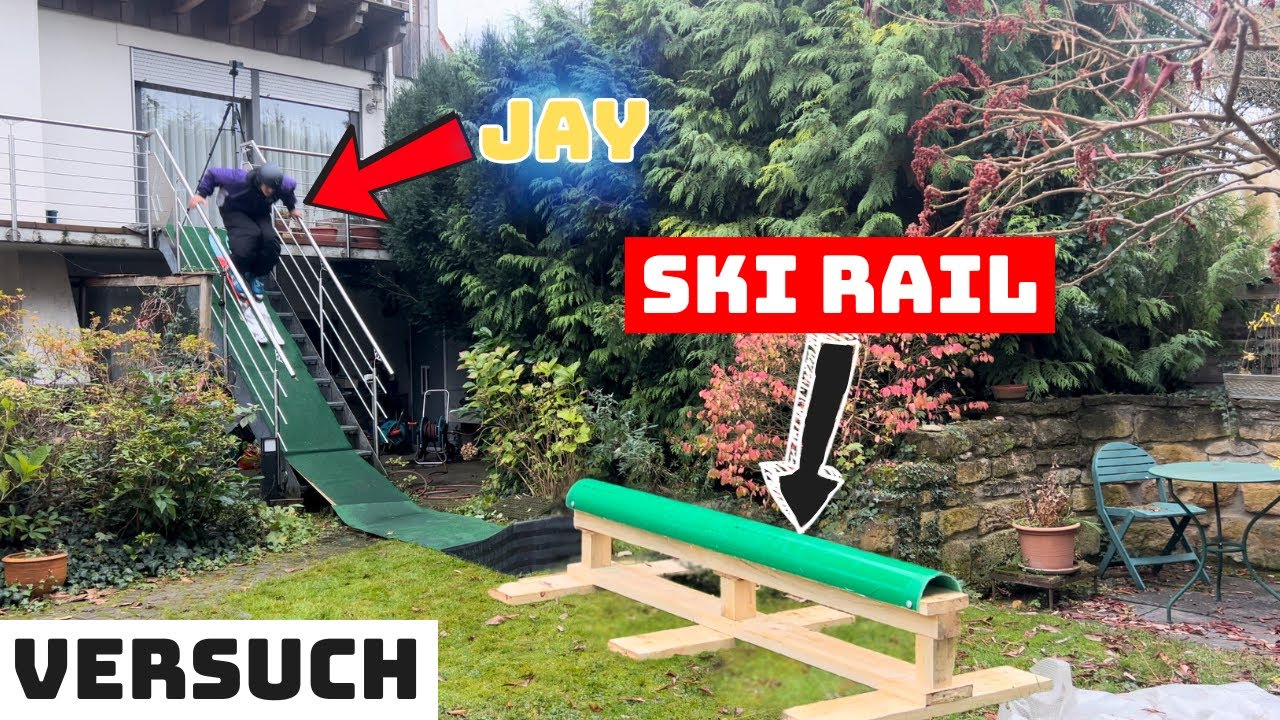 Eigener SKI PARK im Garten I DIY SKI RAIL