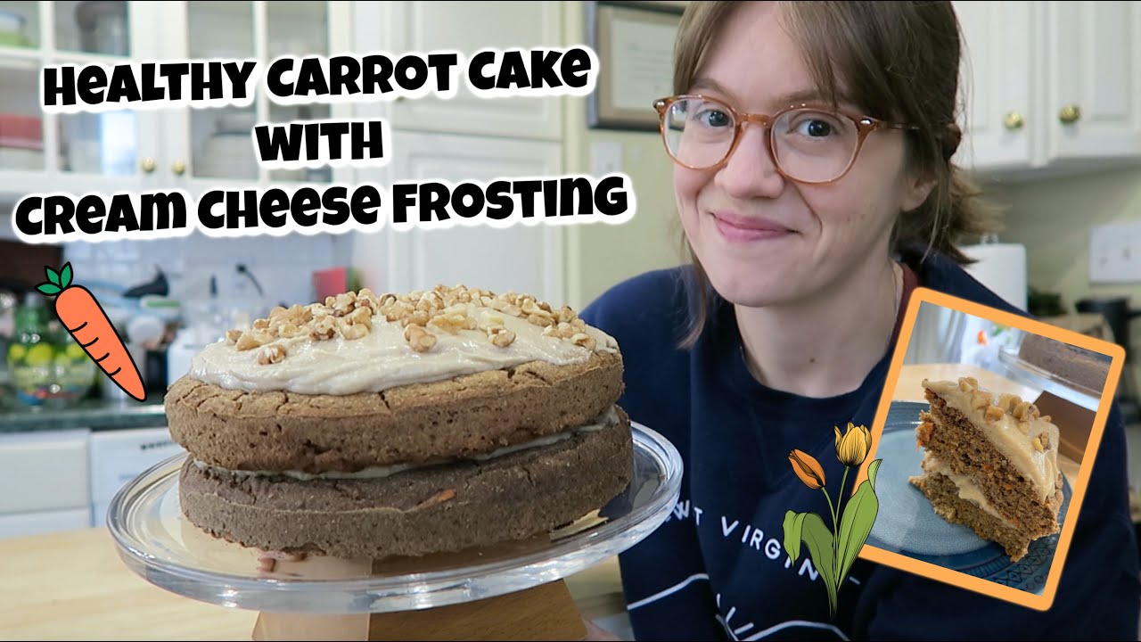 Healthy Carrot Cake with Cream Cheese Frosting