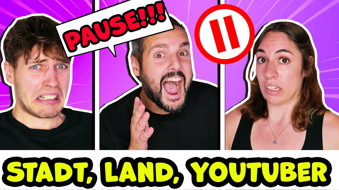 Stadt, Land, PAUSE CHALLENGE! Kaan, Lena, Tom STREITEN SICH BEI STADT, LAND, YOUTUBER!