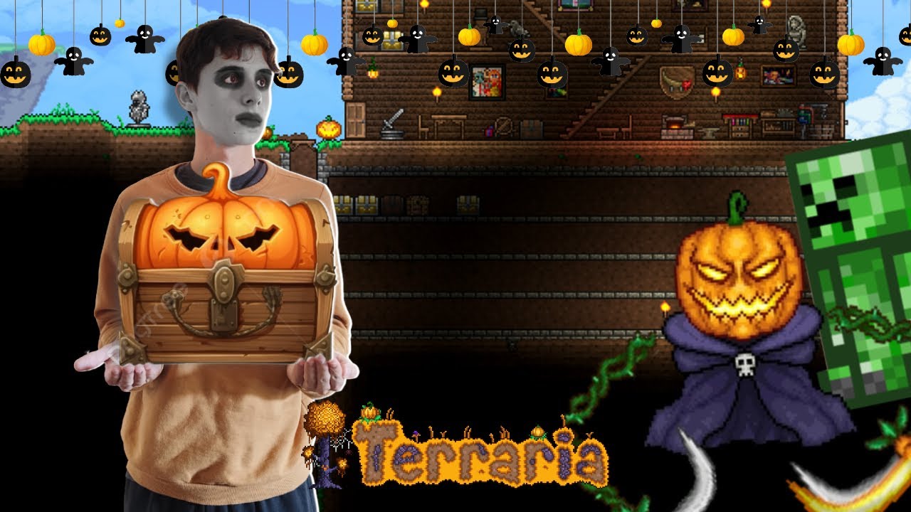 Desbravando o evento de halloween do Terraria e vendo Outras coisas 🎃