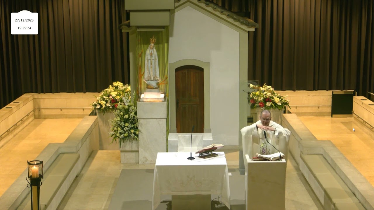Misa a Nuestra Se&ntilde;ora de F&aacute;timas desde la Capilla de las Apariciones de F&aacute;tima 27.12.2023