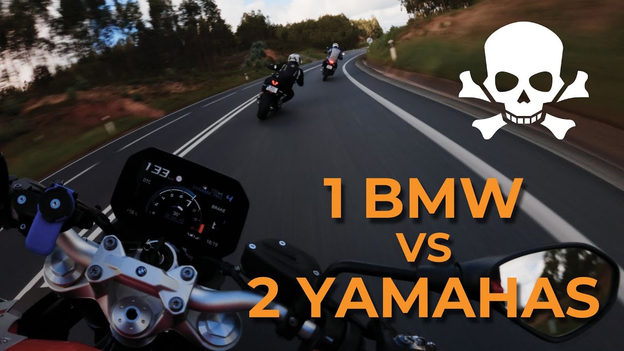 BMW F900R CHASING 2 YAMAHAS | Pure Sound - MIVV Exhaust + QuickShift | RAW [4k]