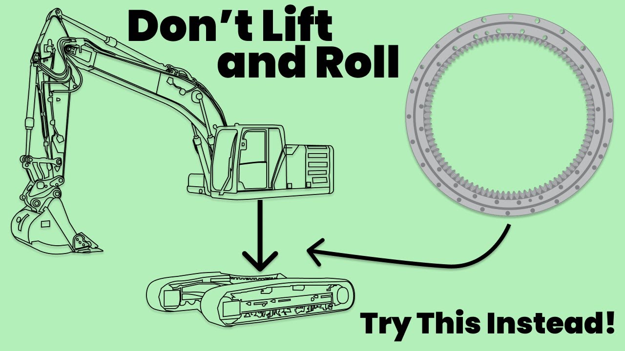 Swing Bearing Replacement Using the Undercarriage Drop Method