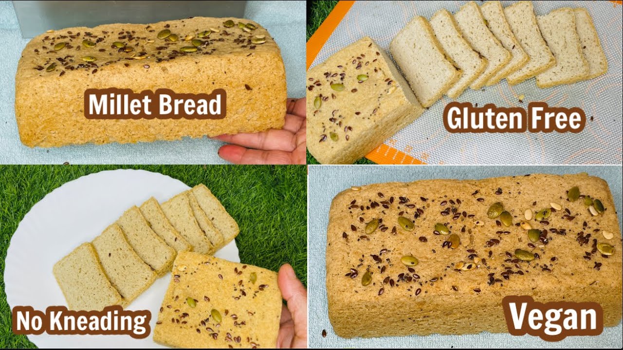 Millet Bread Recipe | Gluten Free jowar bread recipe | No knead millet bread recipe | Millet recipes