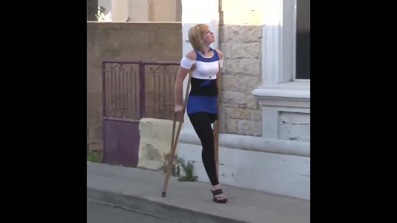Amputee out on for a stroll