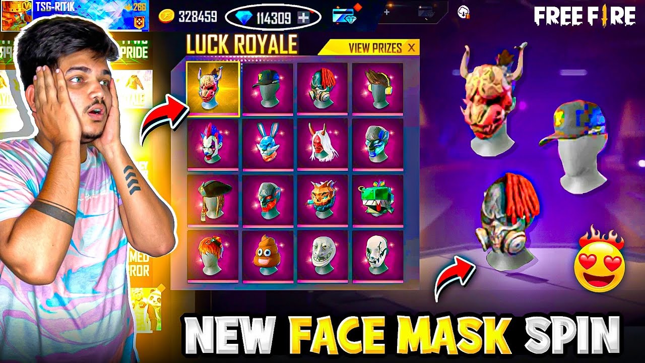 Free Fire I Got All Rare Old Masks😍 In One Spin || Super Event -Garena Free Fire