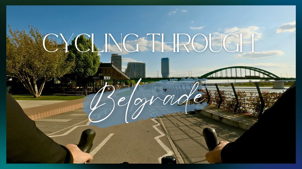 Cycling Through Windy Belgrade | Binaural City Sounds | 4K